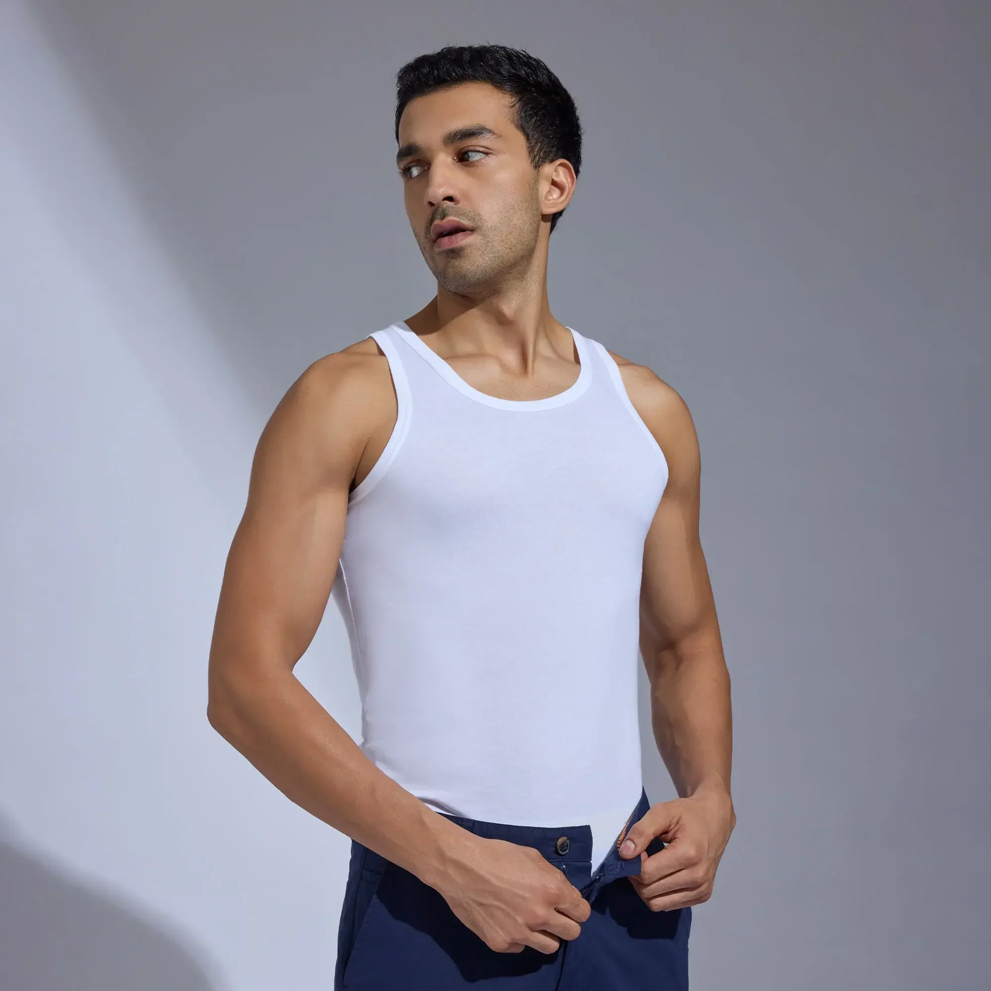 Aero Super-Soft Combed Cotton Vest Pack of 3 - Image 3