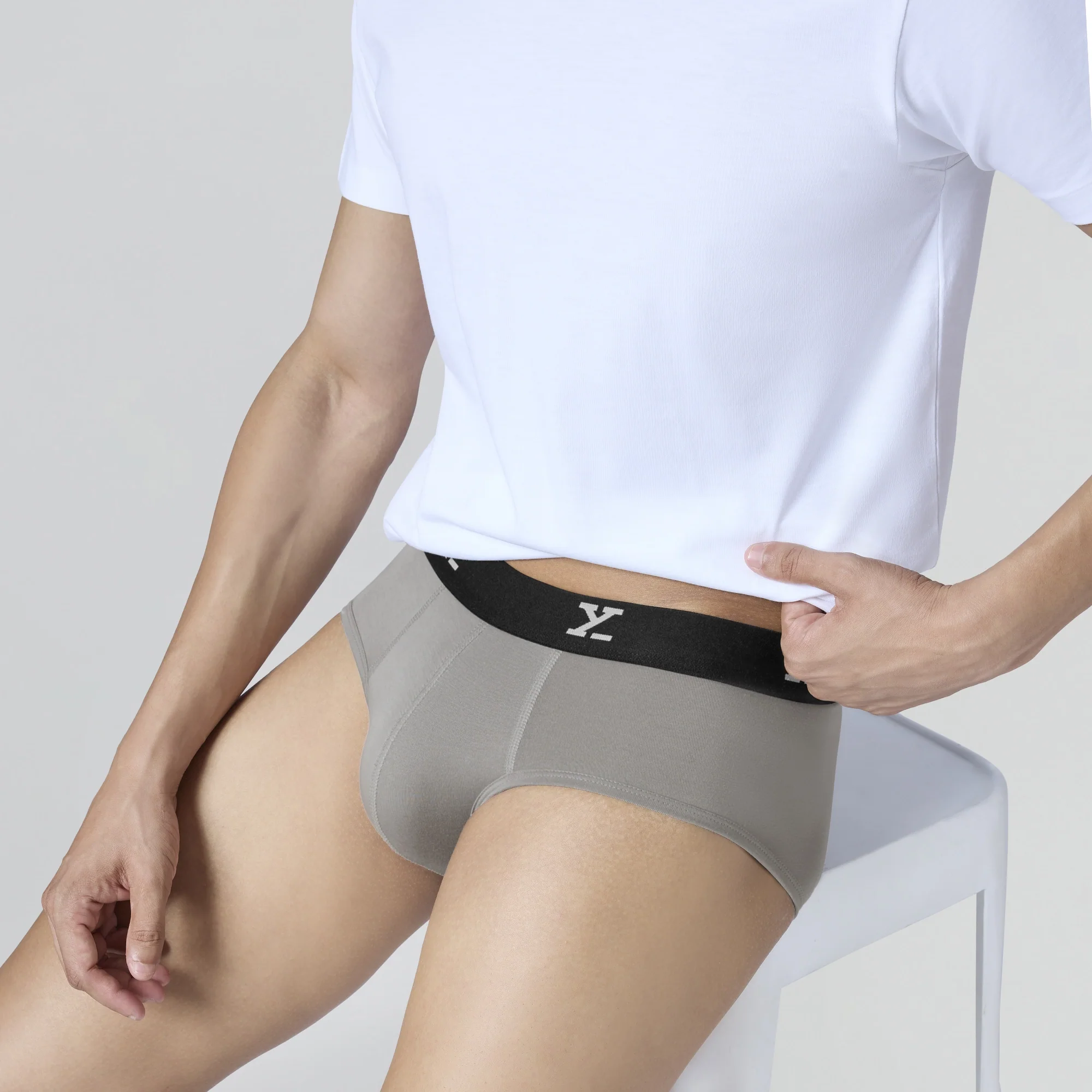 Ace Modal Briefs Heather Grey