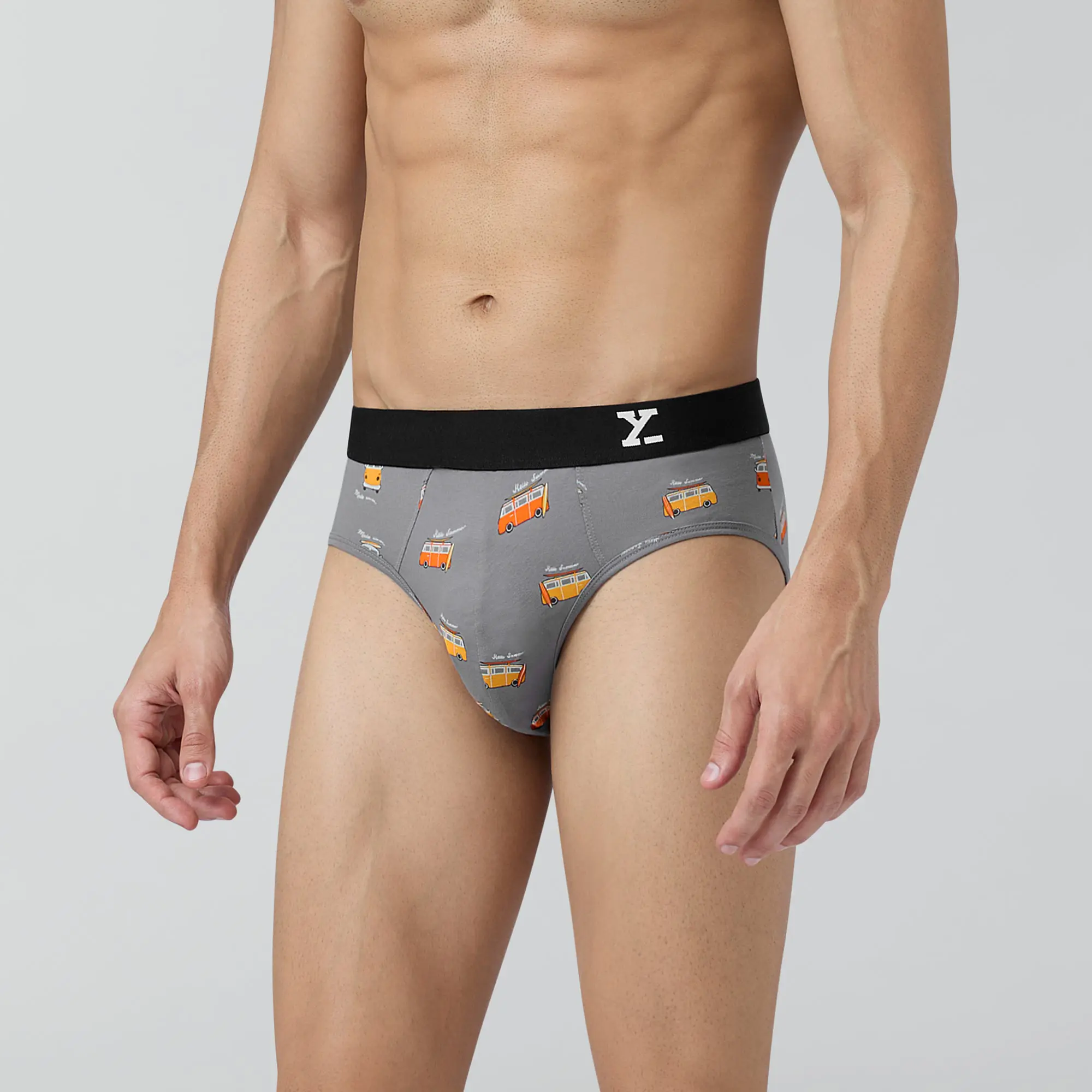 Surf Cotton Stretch Briefs Bus Grey - Image 5
