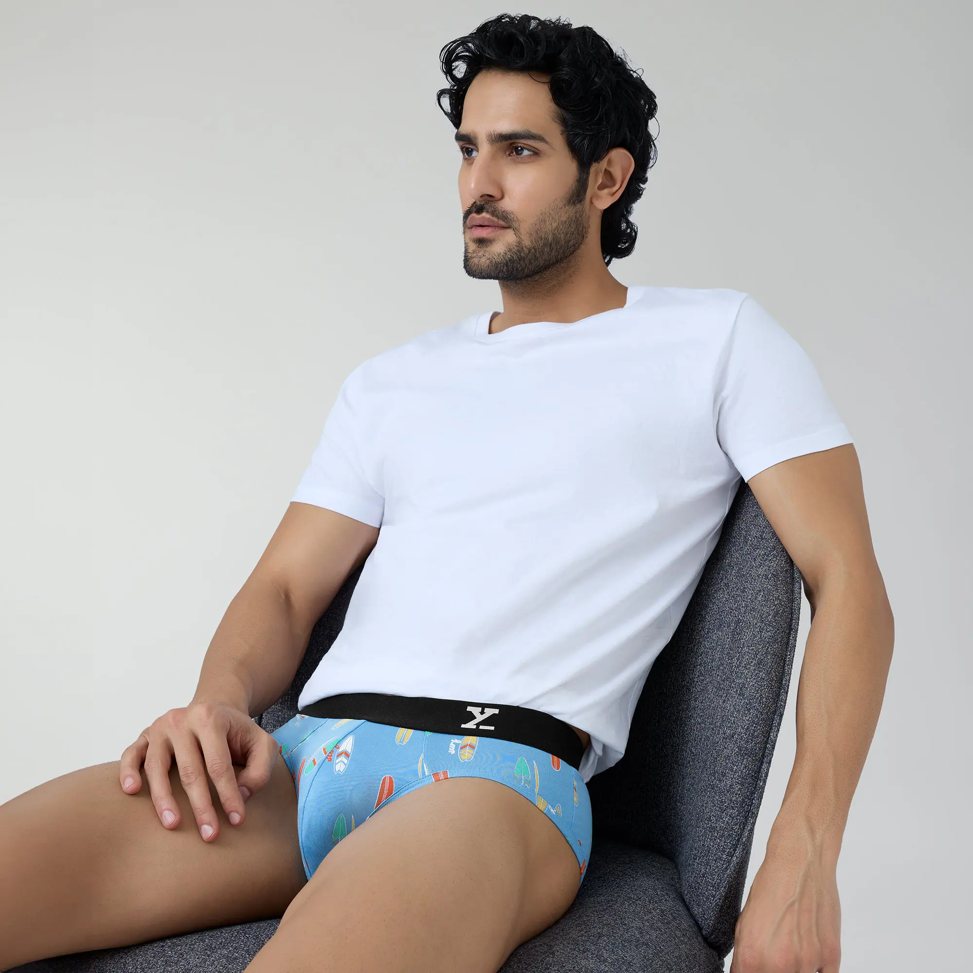Surf Cotton Stretch Briefs Surfboard Blue - Image 3