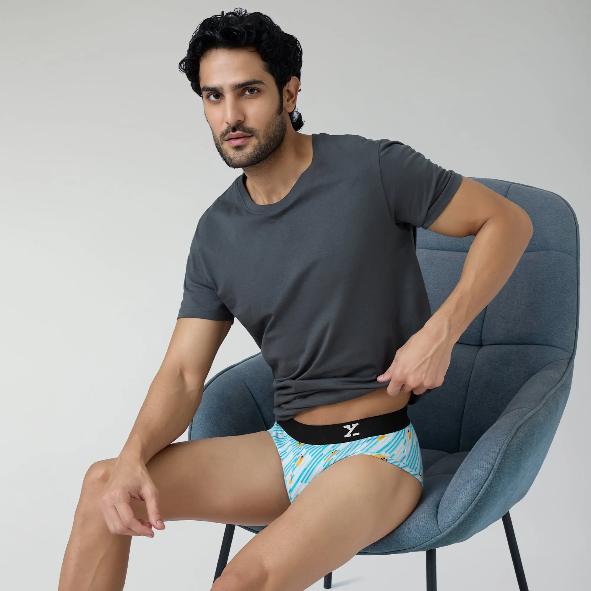 Surf Cotton Stretch Briefs Surfer Blue - Image 3