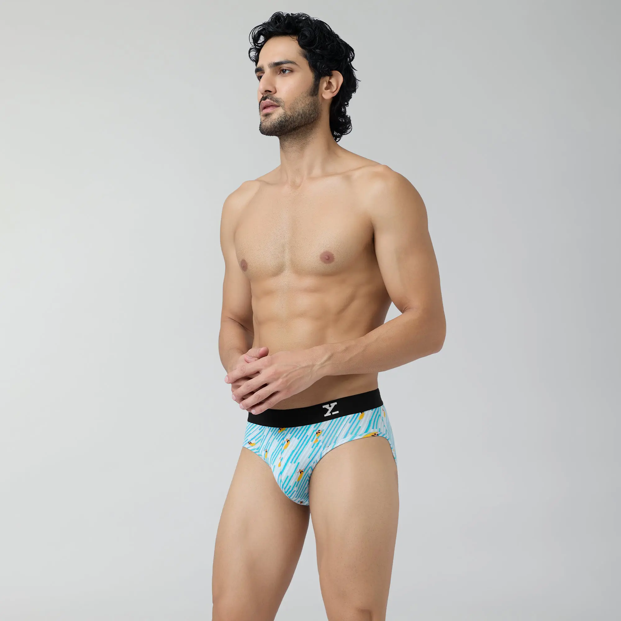 Surf Cotton Stretch Briefs Surfer Blue - Image 4