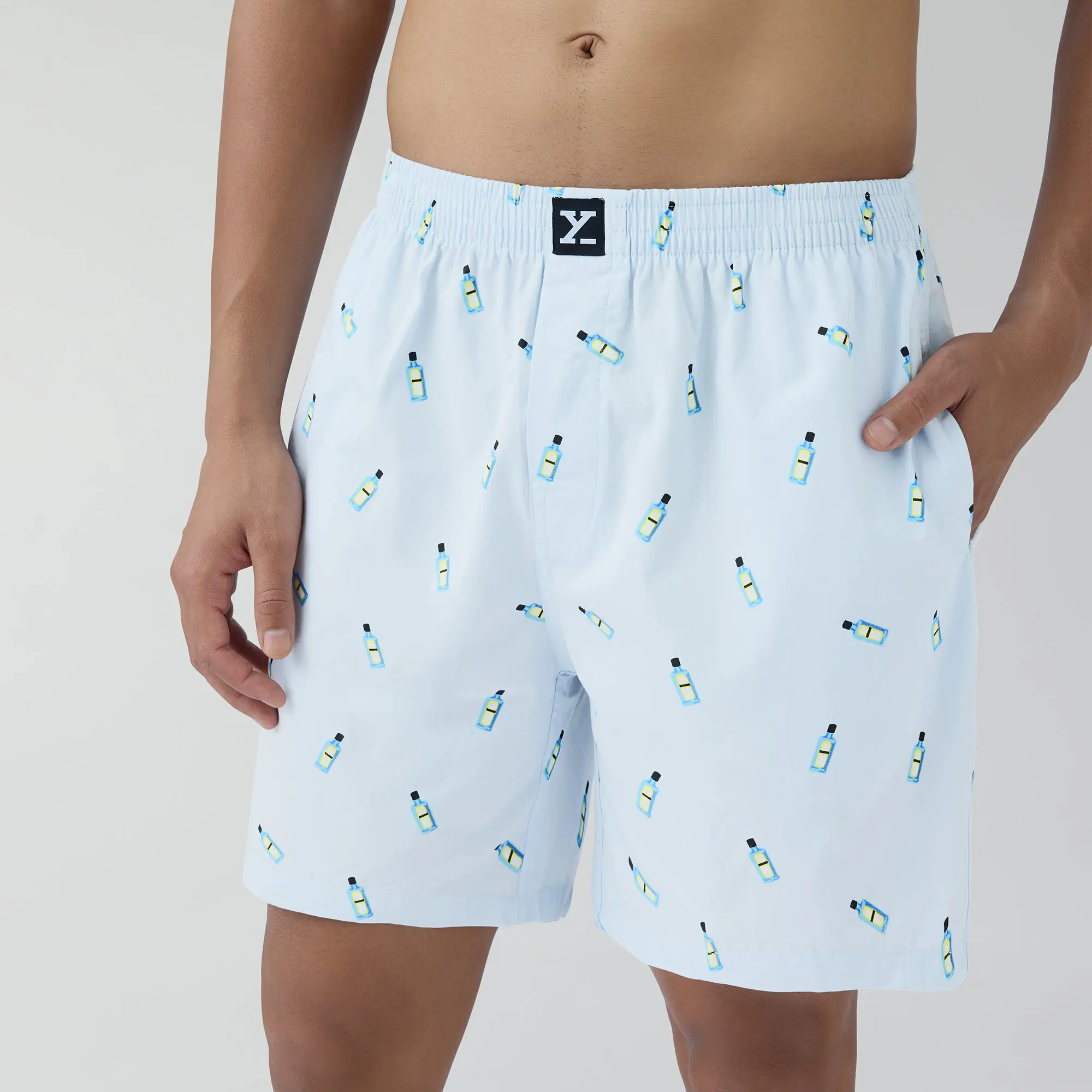 Surf Super Combed Cotton Boxer Shorts Gin Blue - Image 4