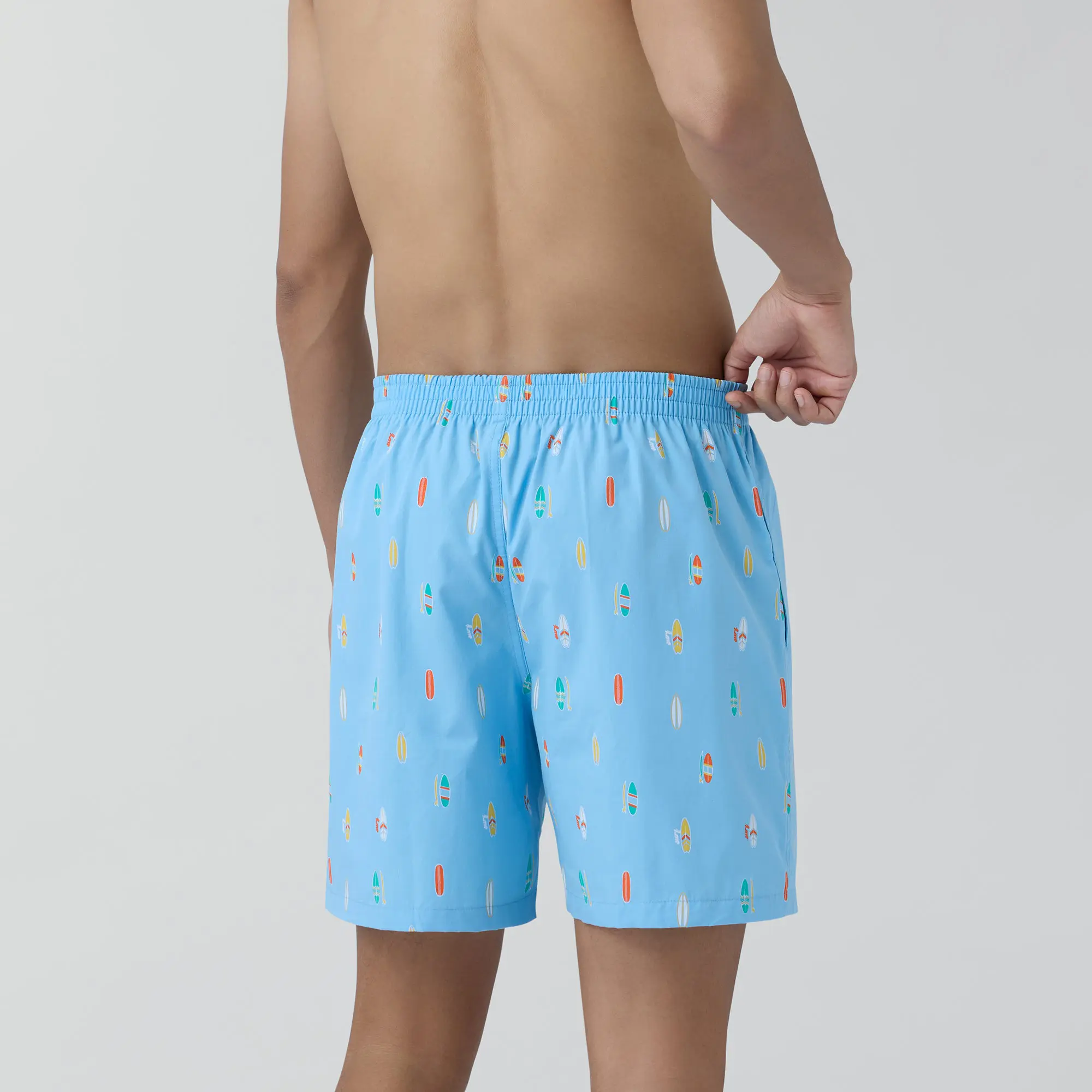 Surf Super Combed Cotton Boxer Shorts SurfBoard Blue - Image 5