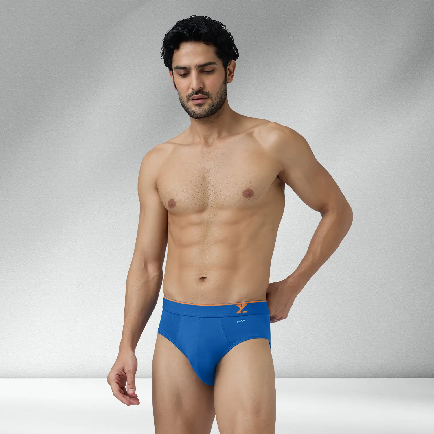 Traq Silver Cotton Briefs Horizon Blue - Image 5