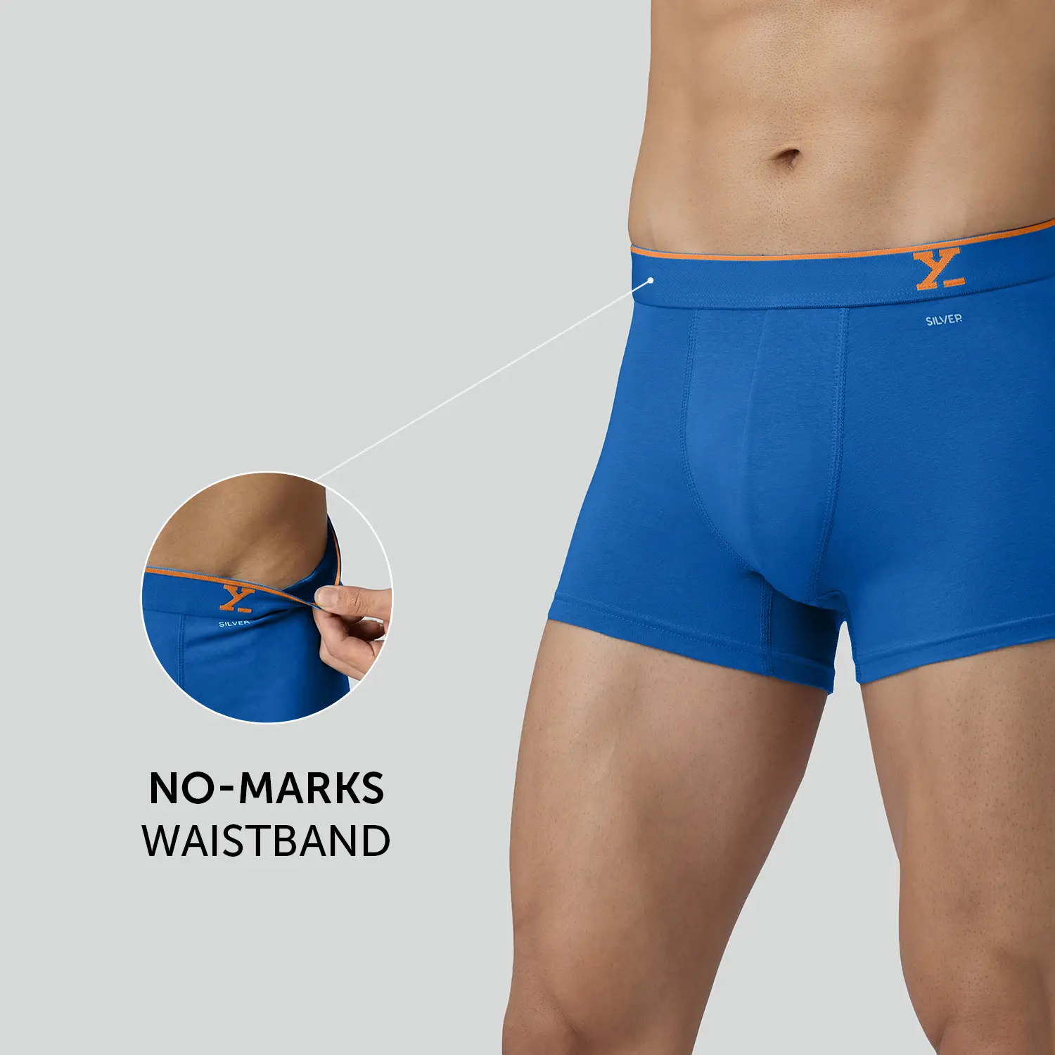 Traq Silver Cotton Trunks Horizon Blue - Image 4