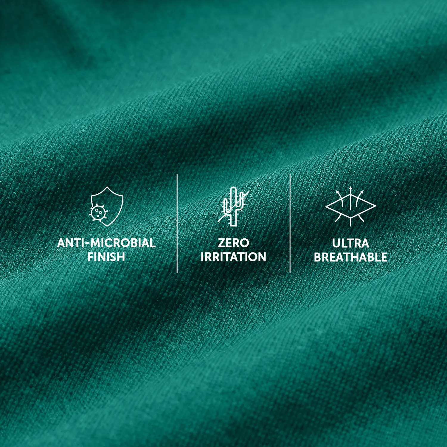 Traq Silver Cotton Trunks Aqua Green - Image 3