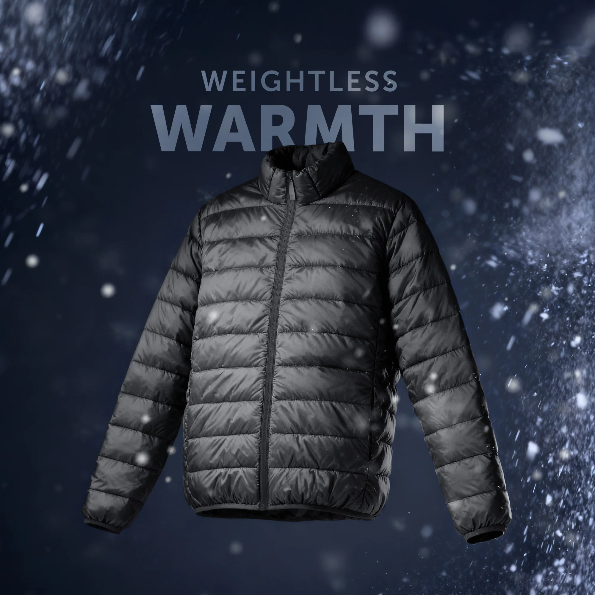 Ultra-Light Puffer Jacket - Charcoal Black - Image 2