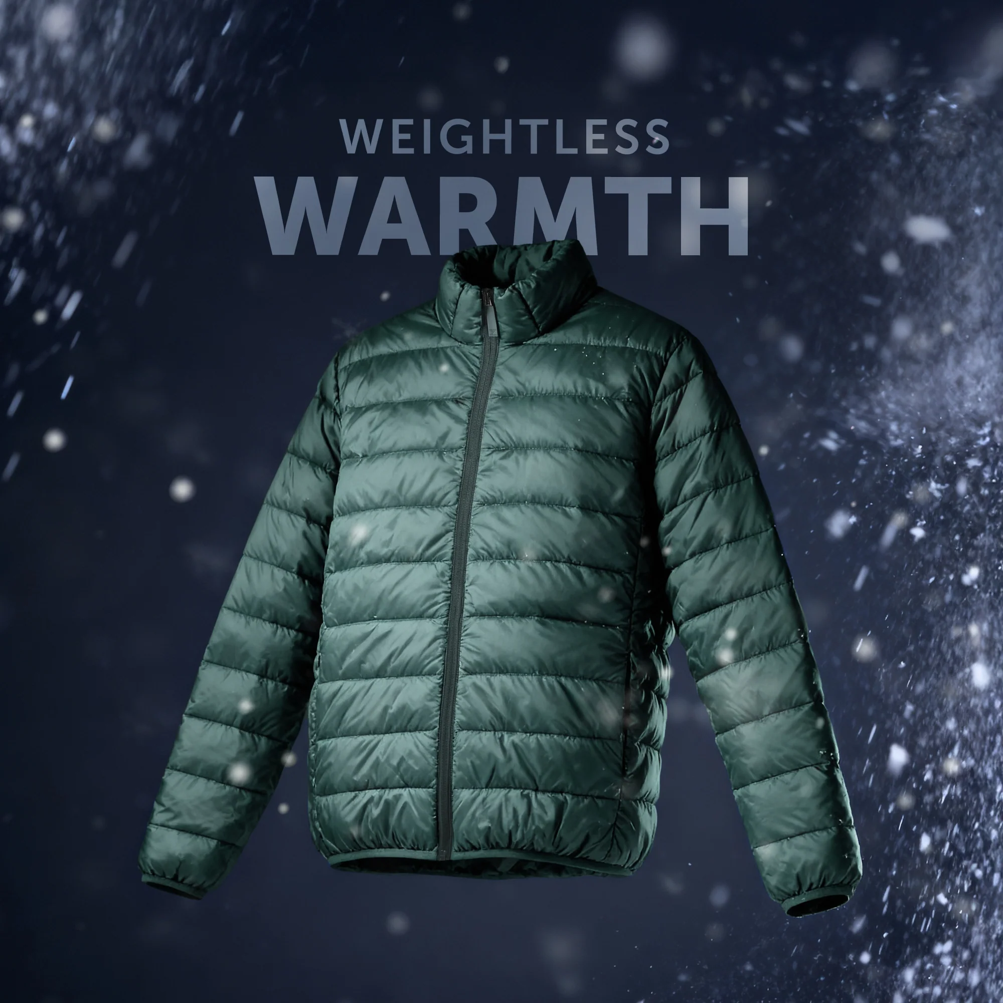 Ultra-Light Puffer Jacket - Olive Green - Image 2