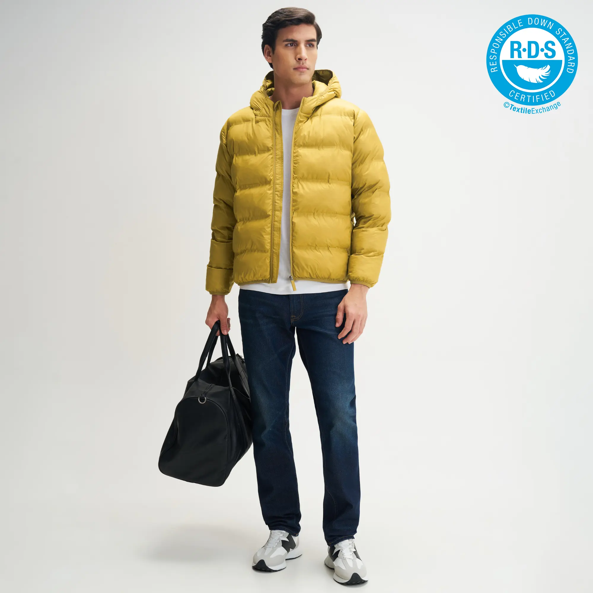 Ultra-Warm Puffer Jacket - Ochre Yellow - Image 3