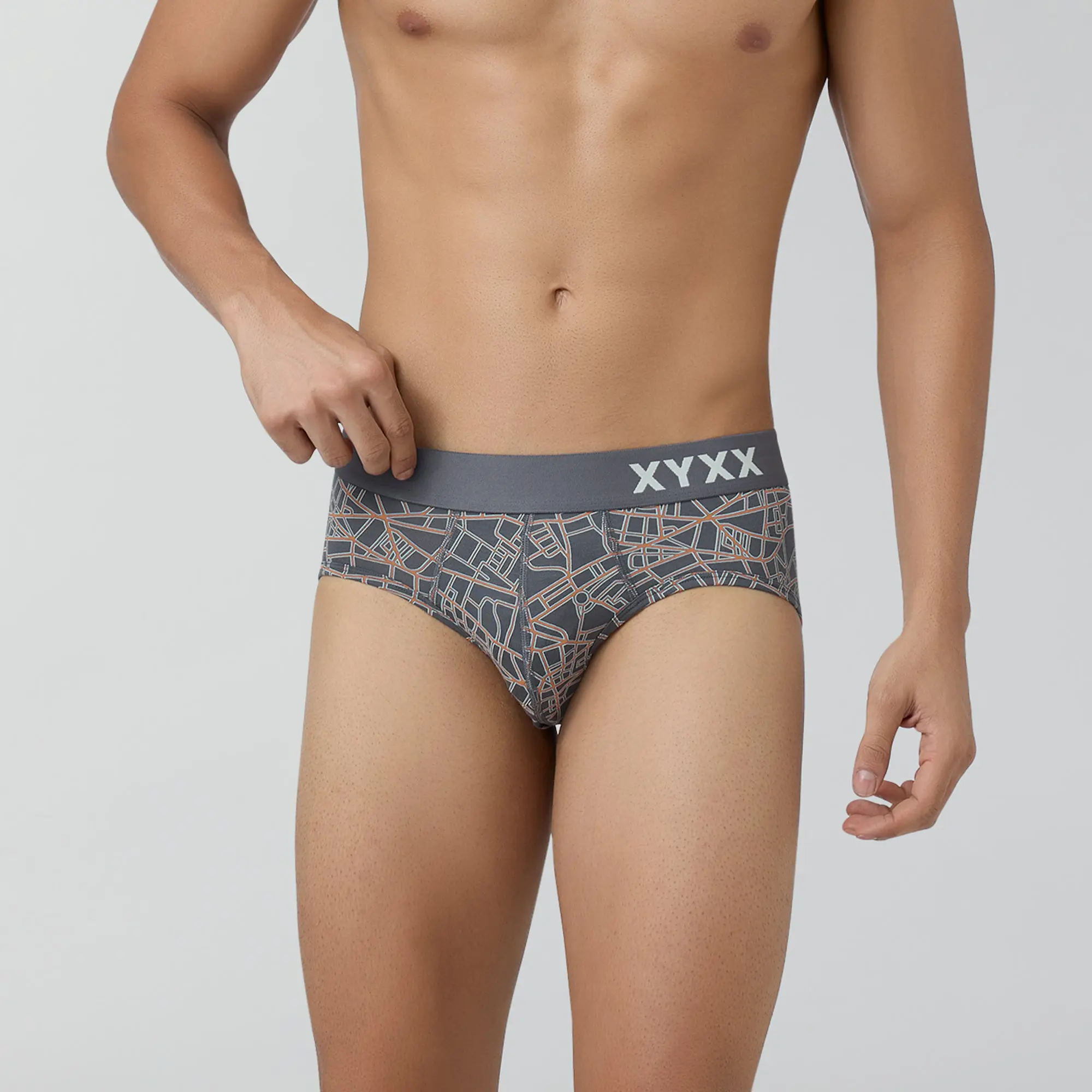 Urbane Modal Briefs Map Grey - Image 2