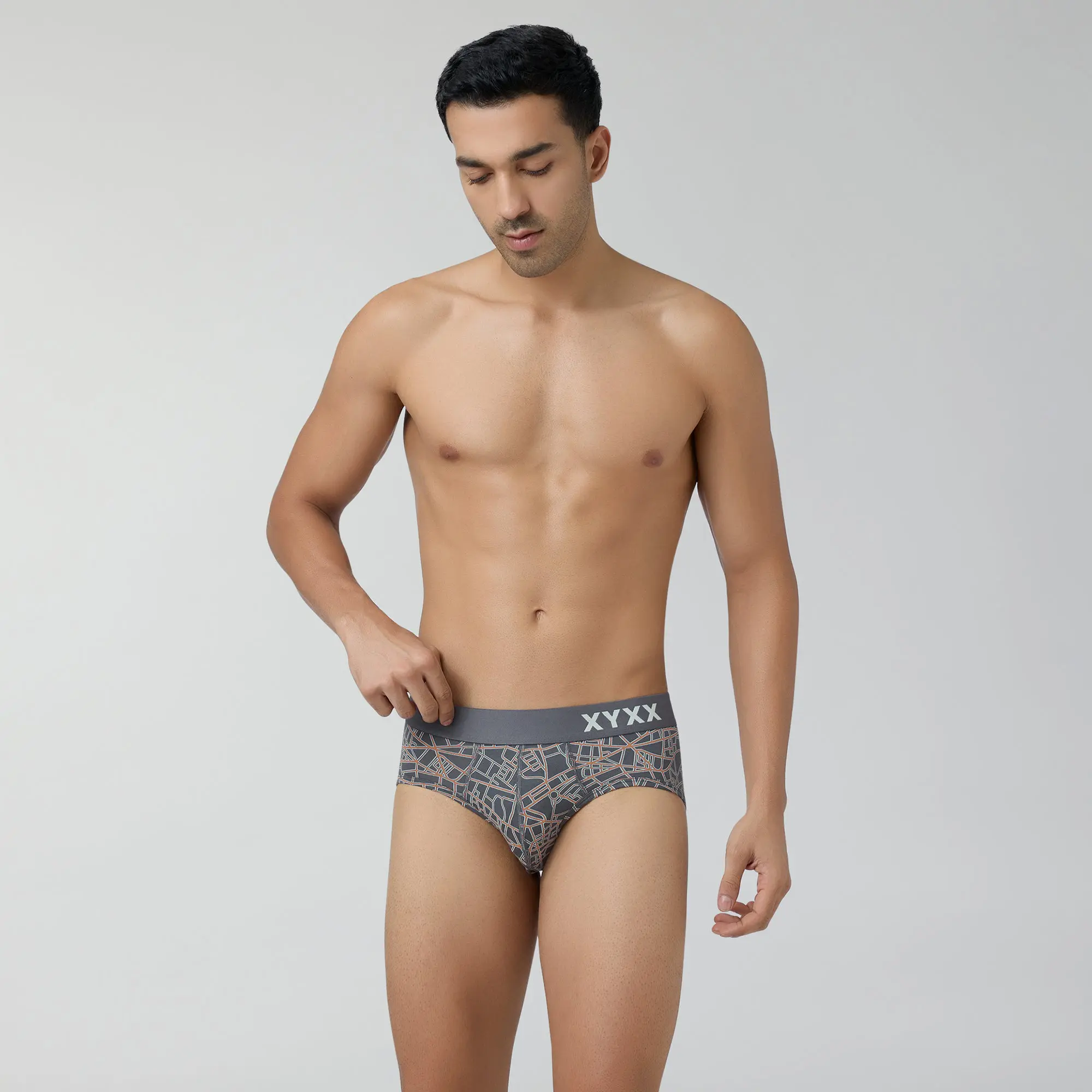 Urbane Modal Briefs Map Grey - Image 3