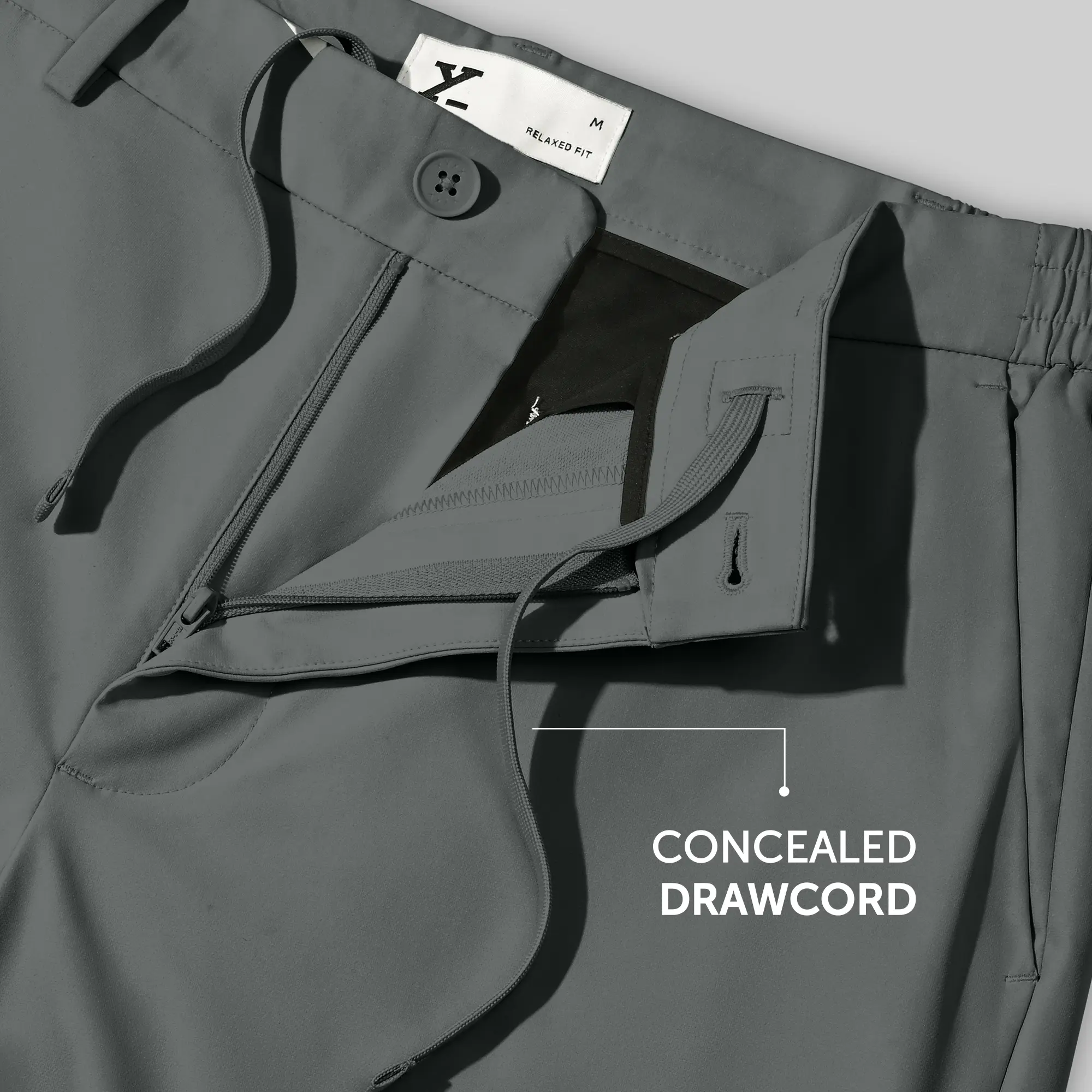 VELOCITY: Soft Stretch Pants - Straight Fit Ash Grey - Image 3