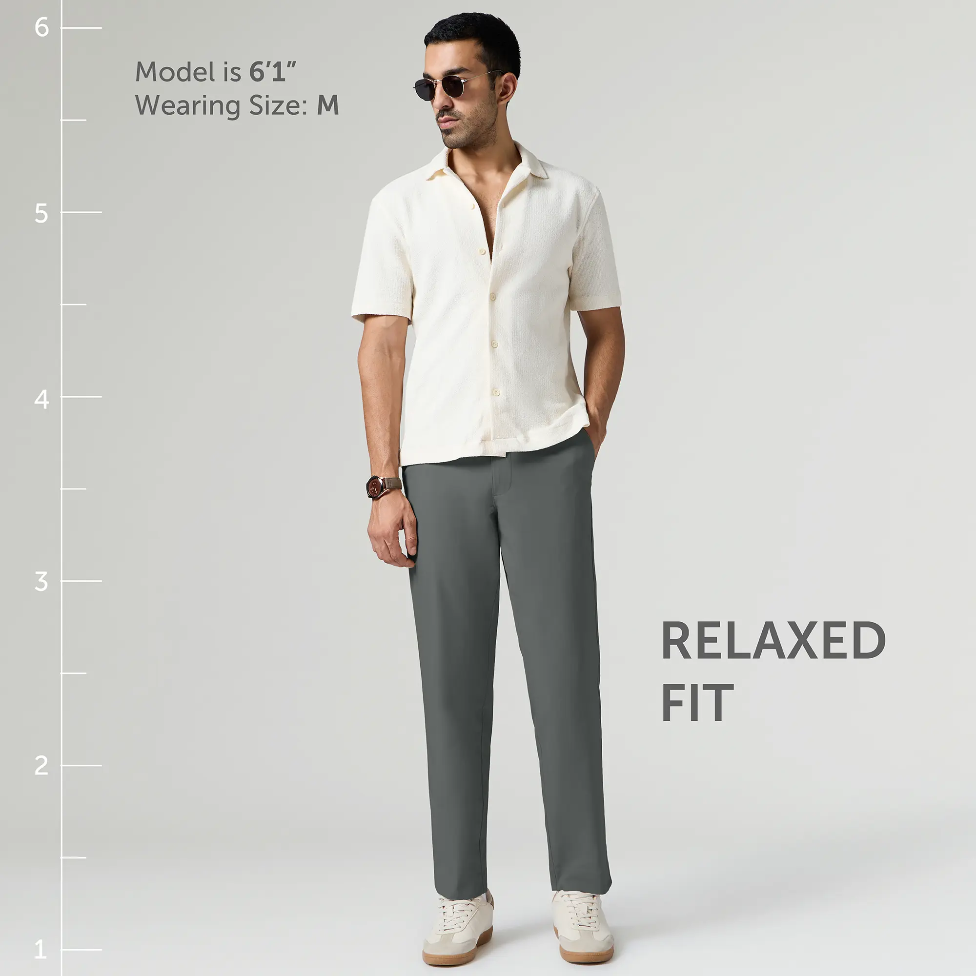 VELOCITY: Soft Stretch Pants - Straight Fit Ash Grey - Image 5
