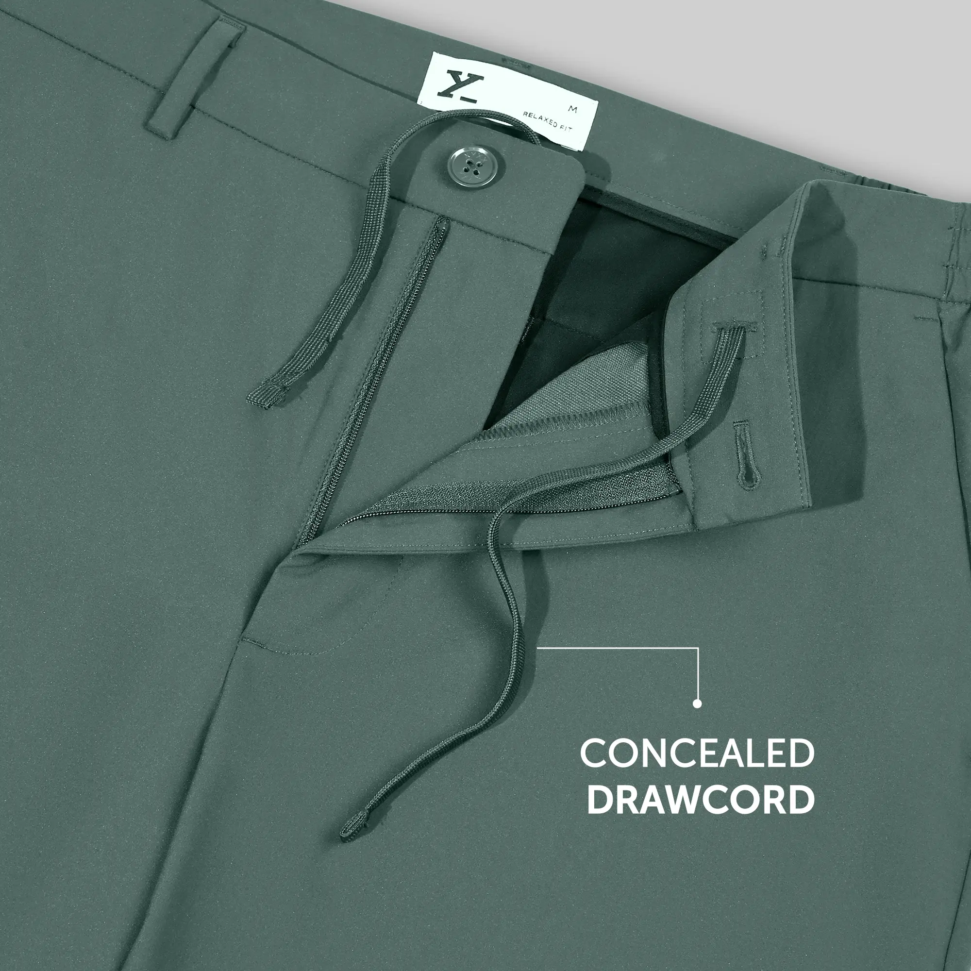 VELOCITY: Soft Stretch Pants - Straight Fit Pine Green - Image 3