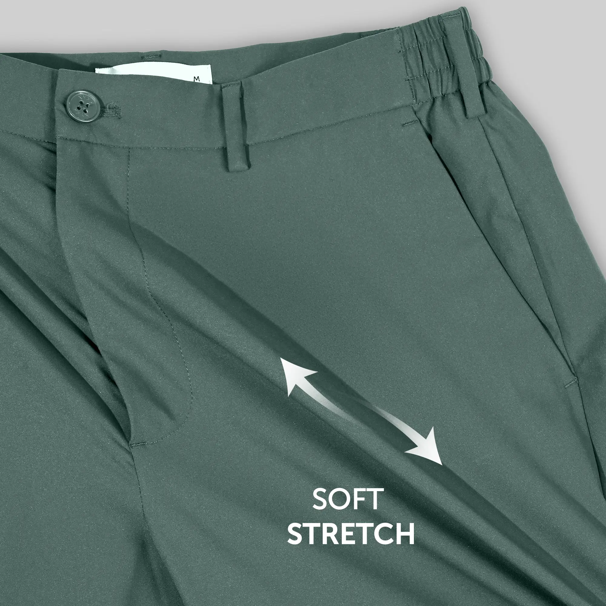 VELOCITY: Soft Stretch Pants - Straight Fit Pine Green - Image 4