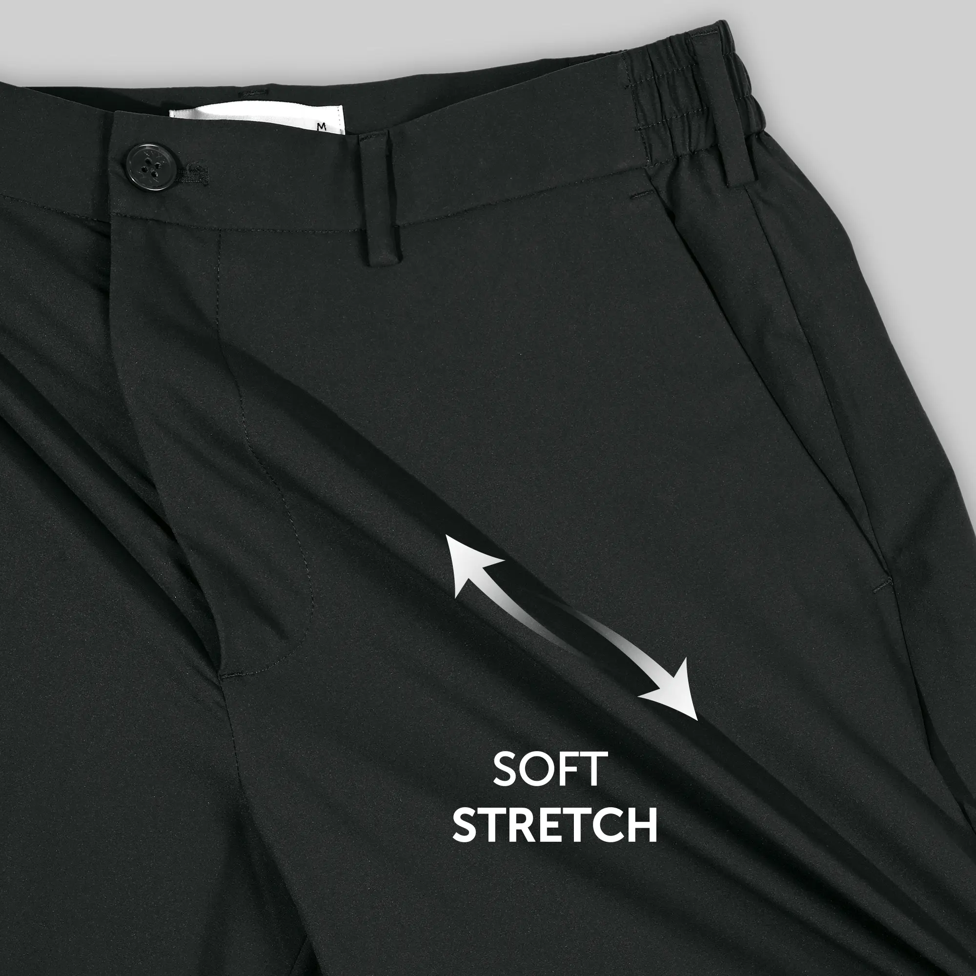 VELOCITY: Soft Stretch Pants - Straight Fit Pitch Black - Image 4