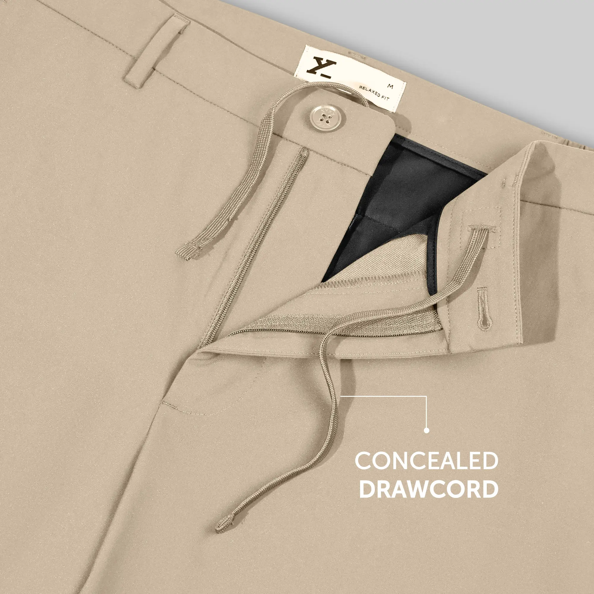 VELOCITY: Soft Stretch Pants - Straight Fit Tan Brown - Image 3