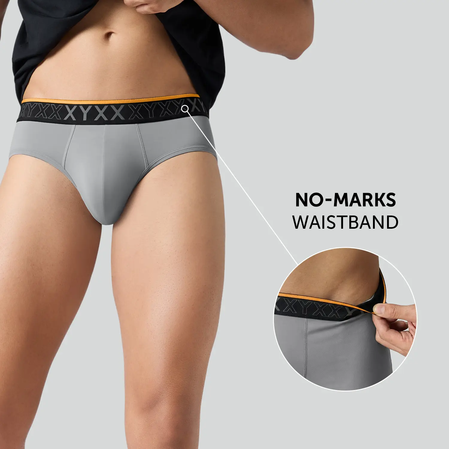 Zest Tactel Briefs Ash Grey - Image 4