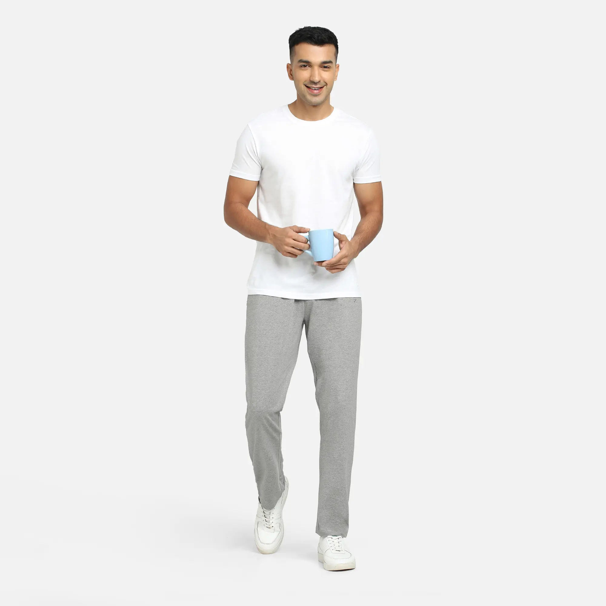 Nova Cotton Rich Track Pants Frost Grey - Image 4