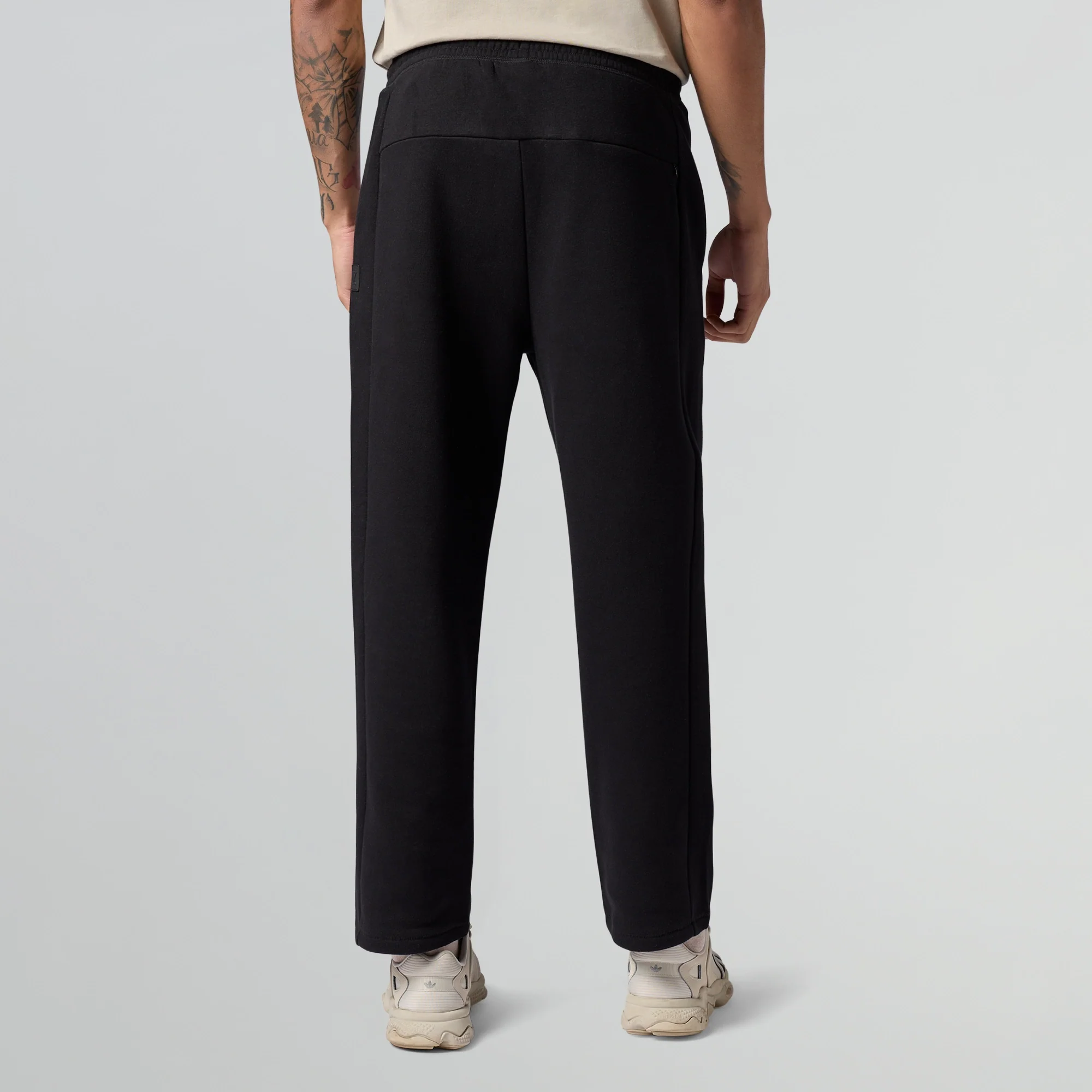 Pulse French Terry Cotton Blend Oversized Hoodie And Sweatpants Co Ord Set Lime Green And Pitch Black - Image 4