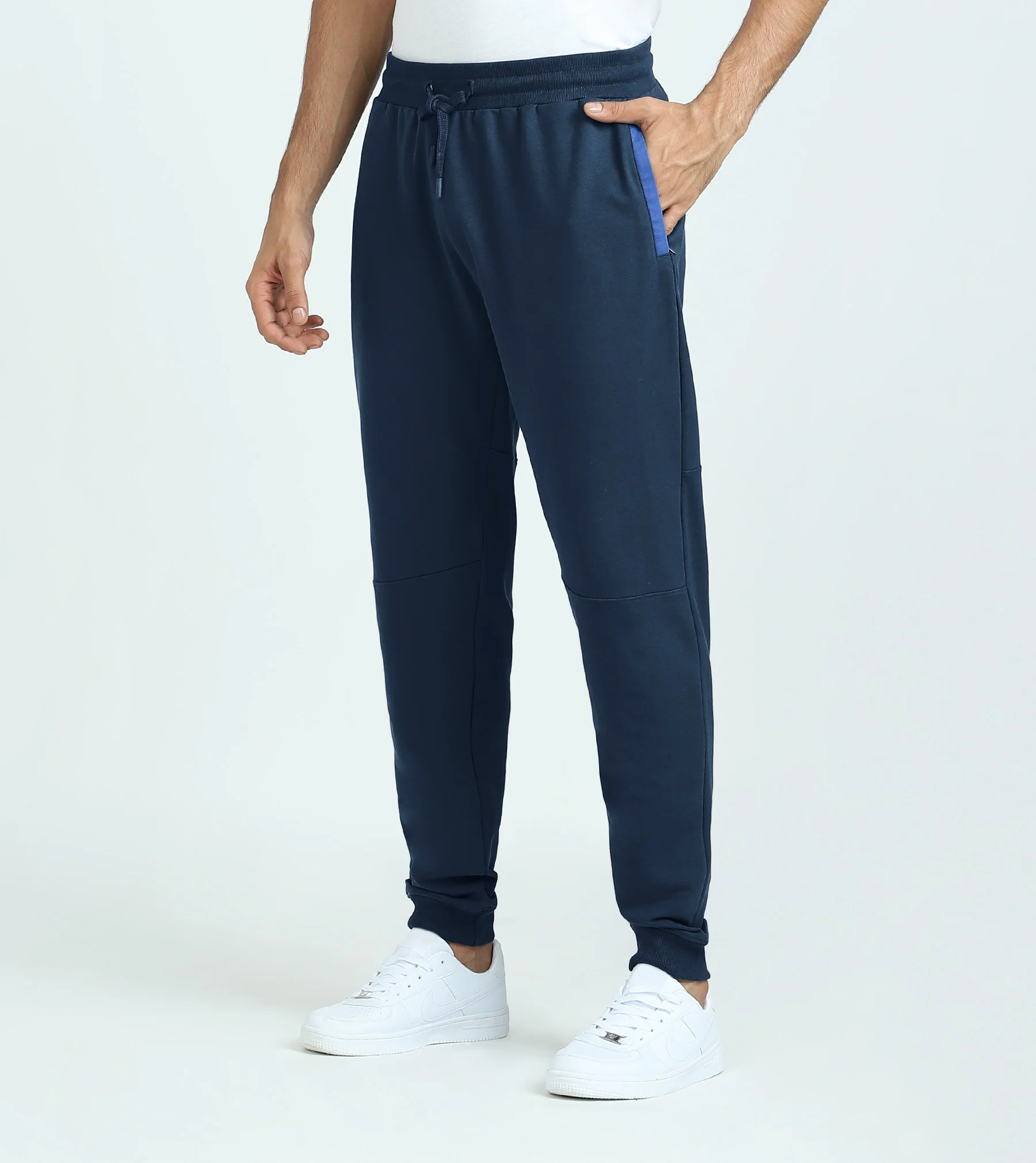 Quest French Terry Cotton Hoodie And Joggers Co-ord Set Atlas Blue - Image 4