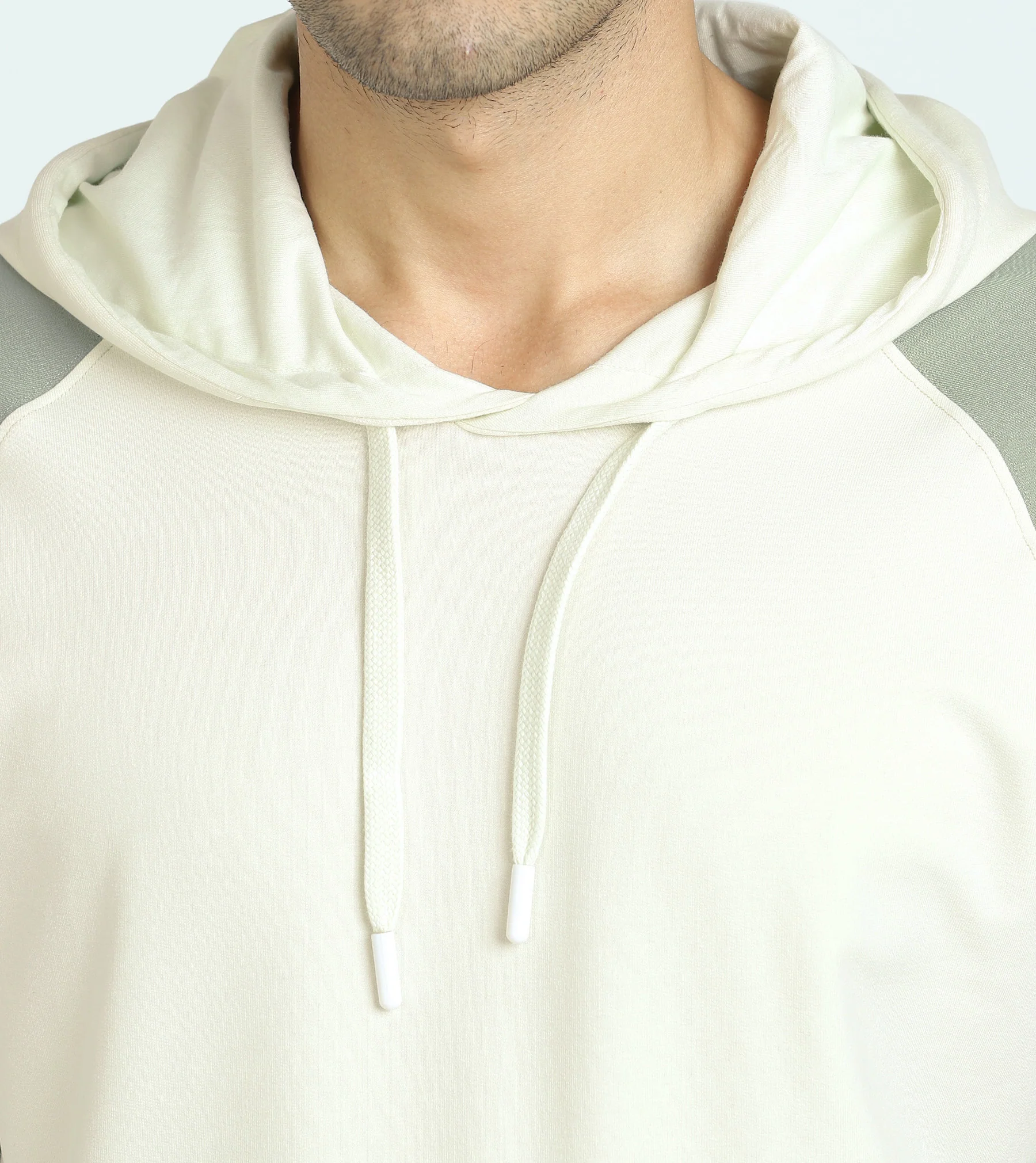 Quest French Terry Cotton Hoodie And Joggers Co-ord Set Butter White - Image 5