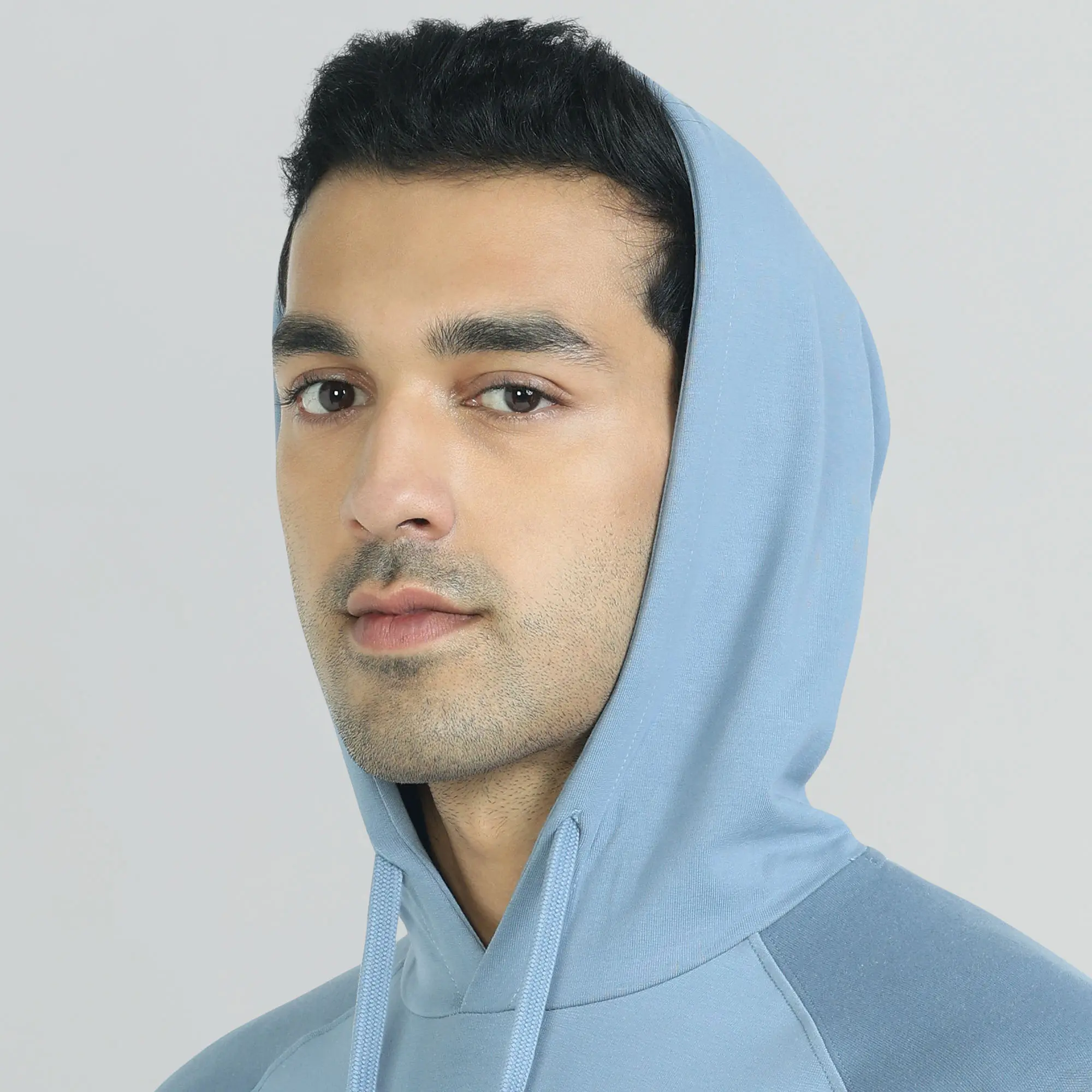 Quest French Terry Cotton Hoodies Ice Blue - Image 6