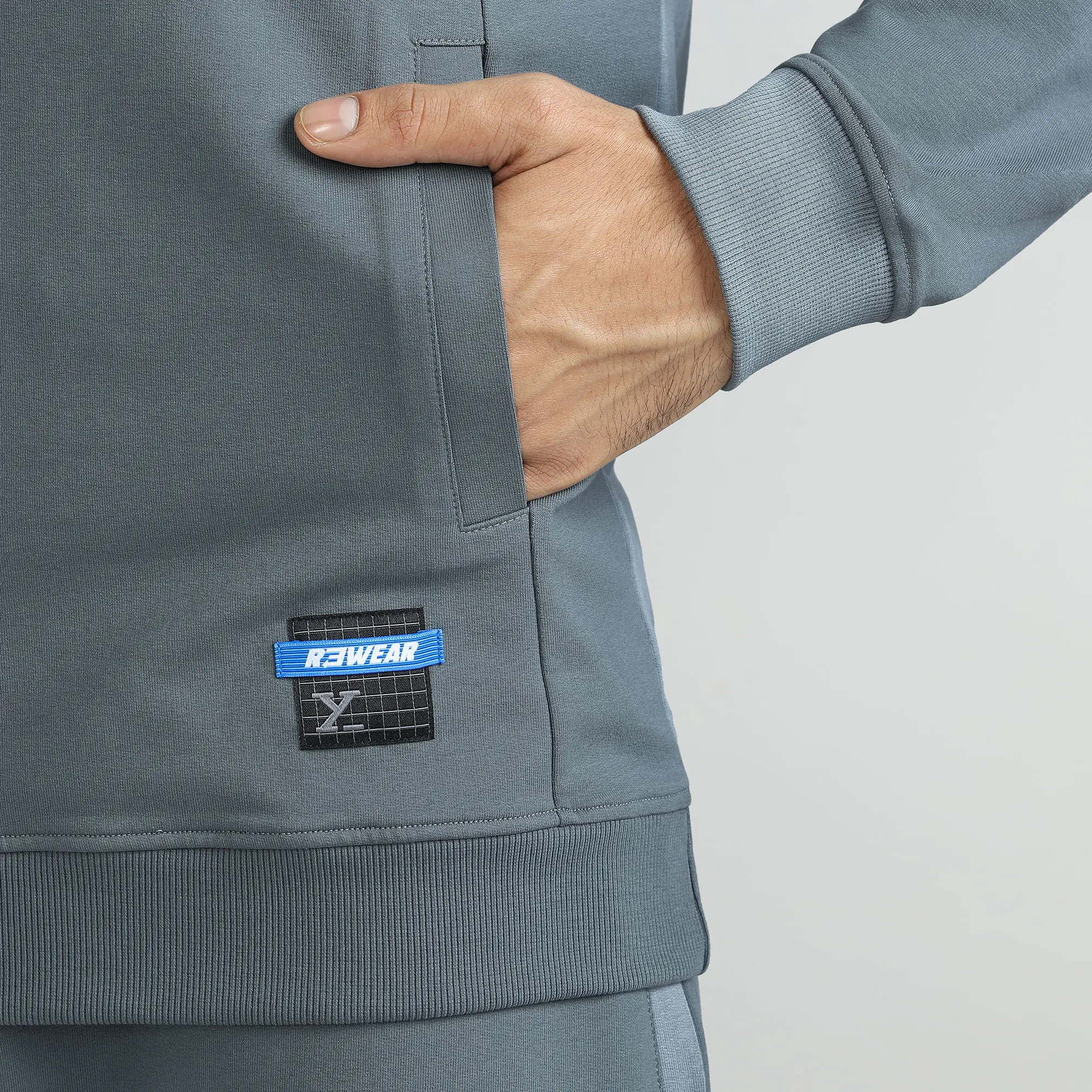 Quest French Terry Cotton Hoodies Slate Grey - Image 3