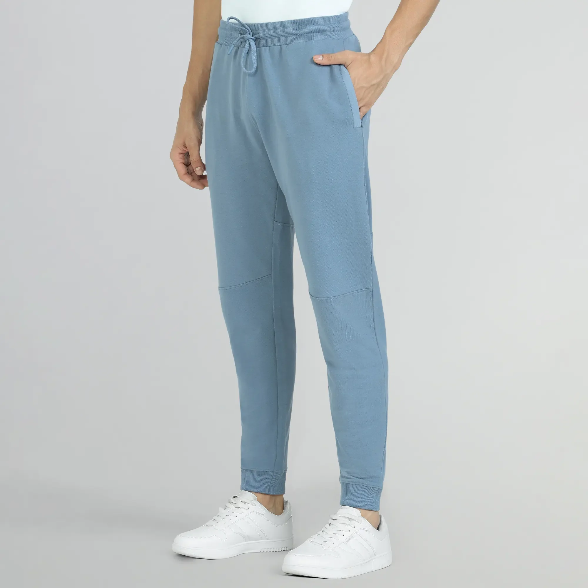 Quest French Terry Cotton-Blend Joggers Ice Blue - Image 2