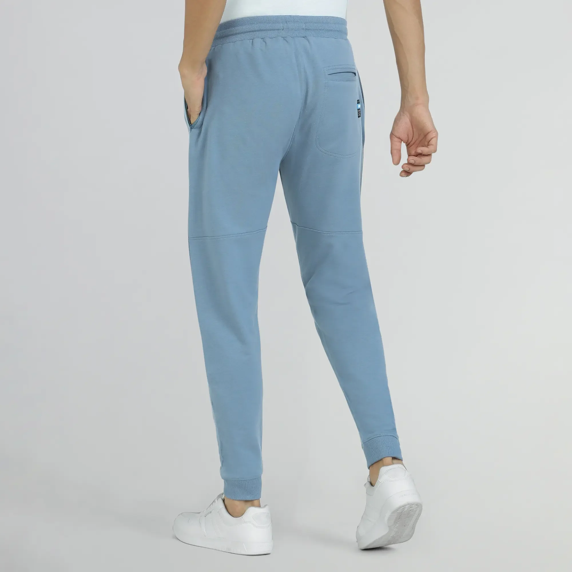 Quest French Terry Cotton-Blend Joggers Ice Blue - Image 5