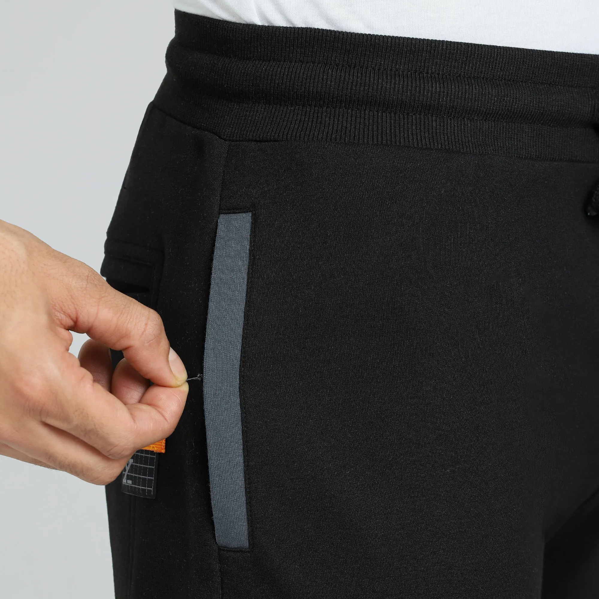 Quest French Terry Cotton-Blend Joggers Phantom Grey - Image 4