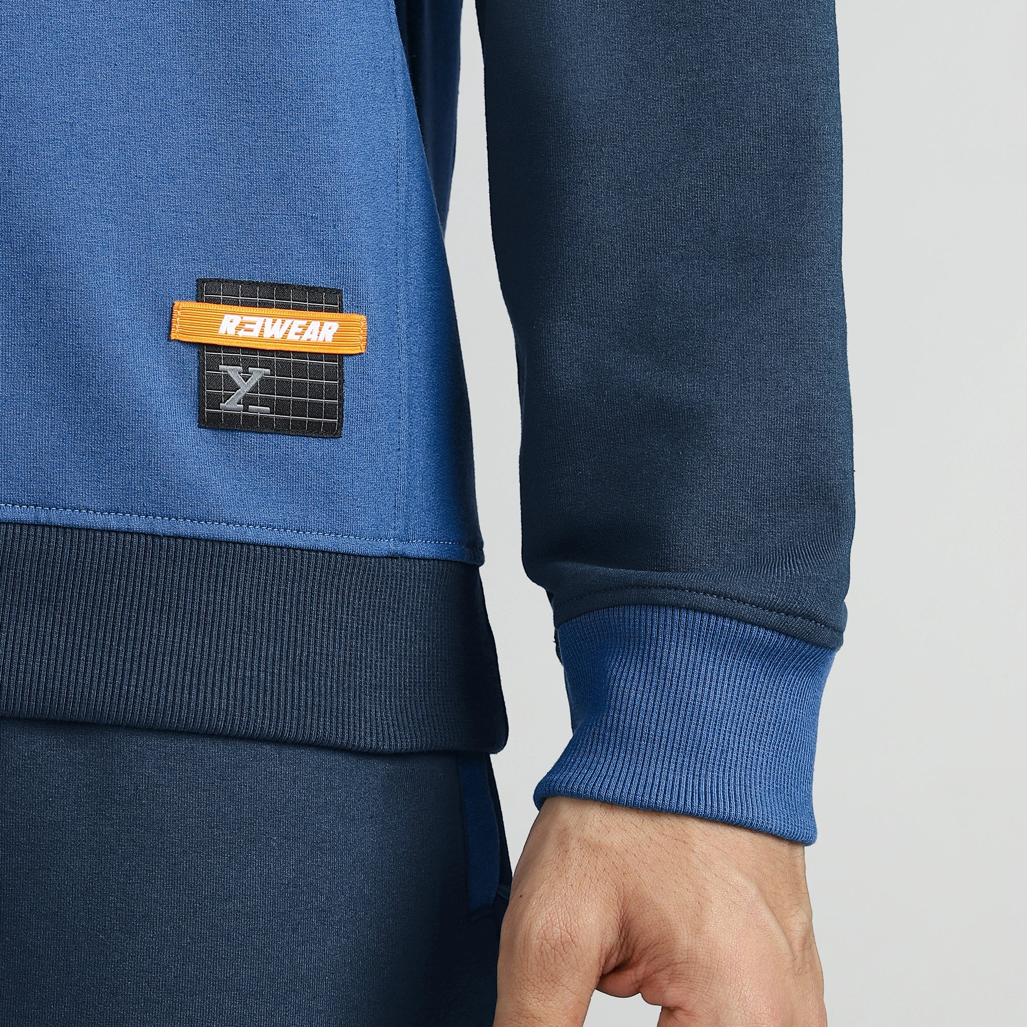 Quest French Terry Cotton-Blend Sweatshirts Atlas Blue - Image 6