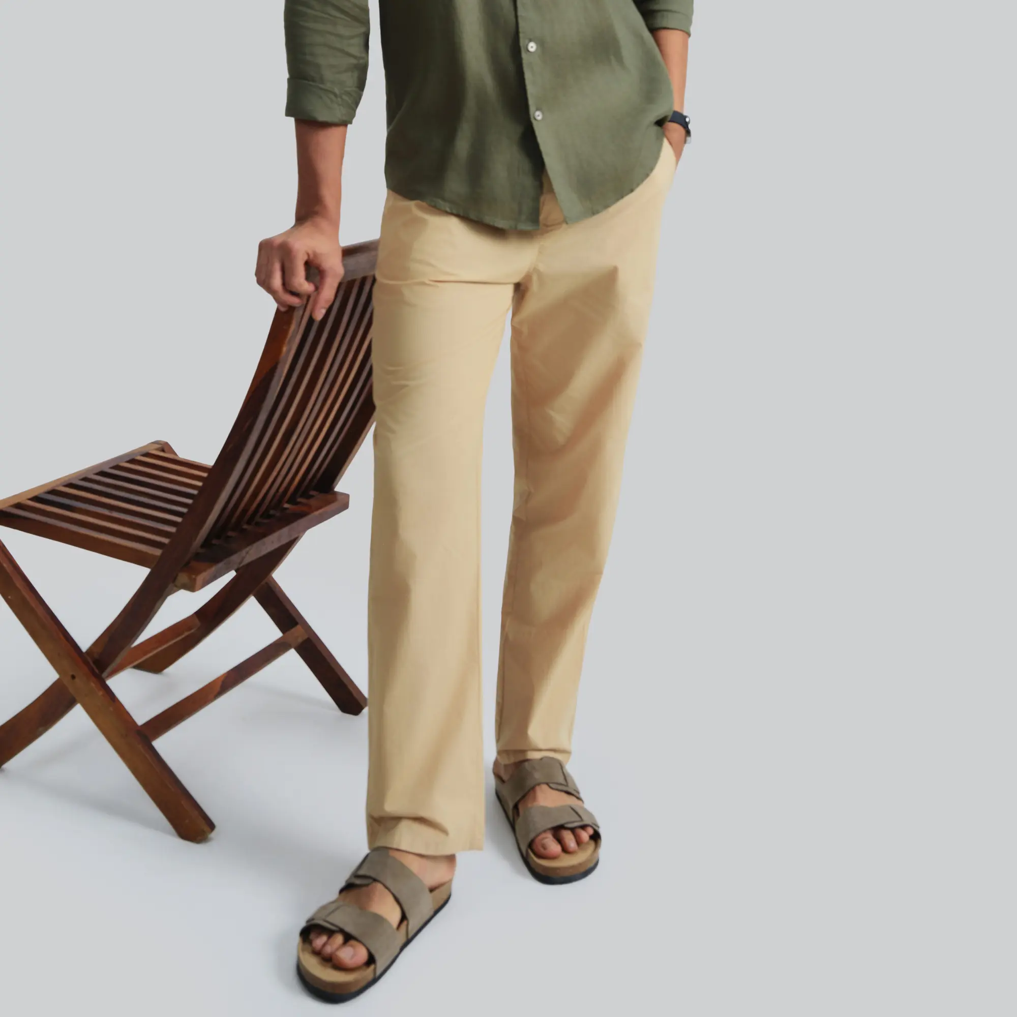 Zen Cotton Easy Pants Dune Brown - Image 2