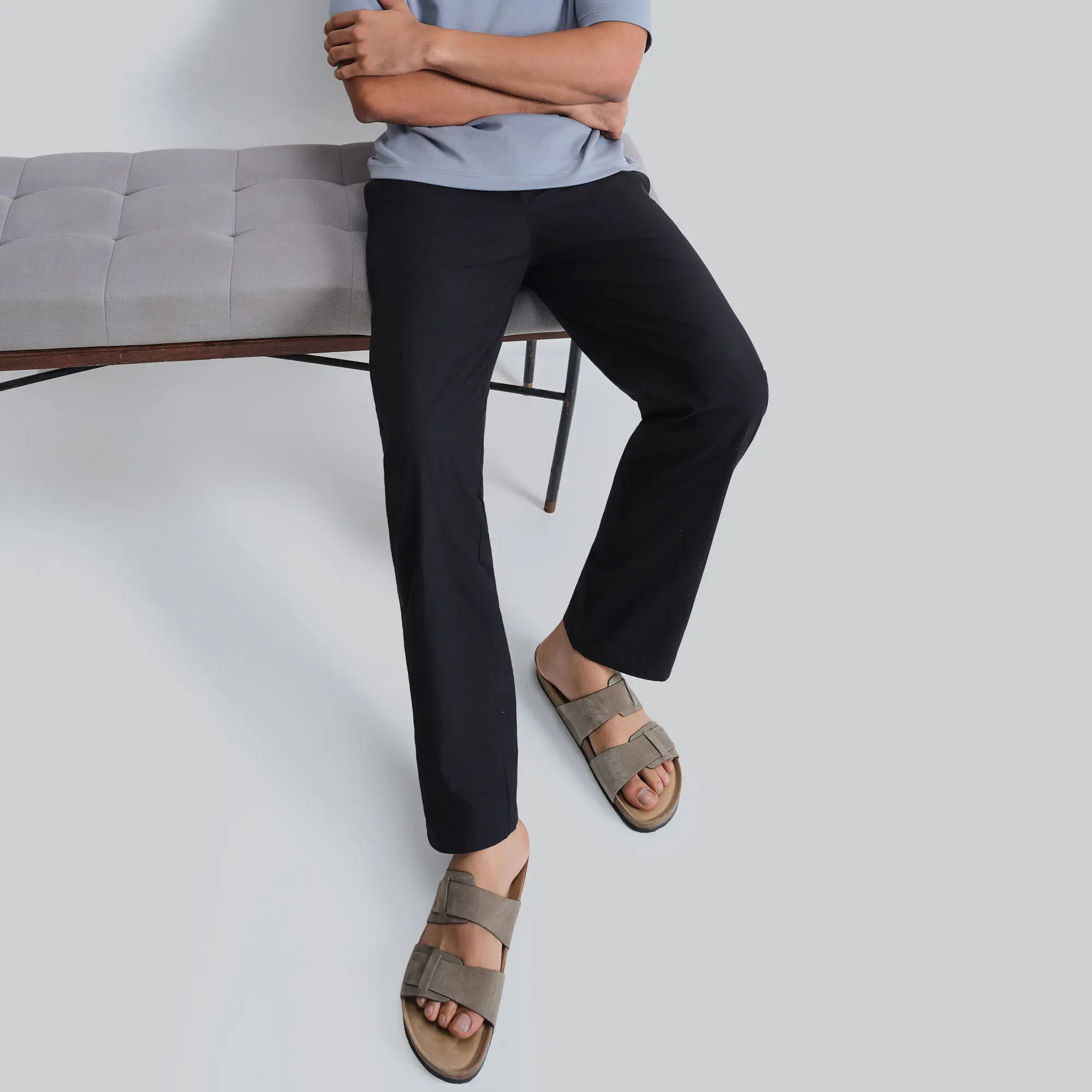 Zen Cotton Easy Pants Pitch Black - Image 2