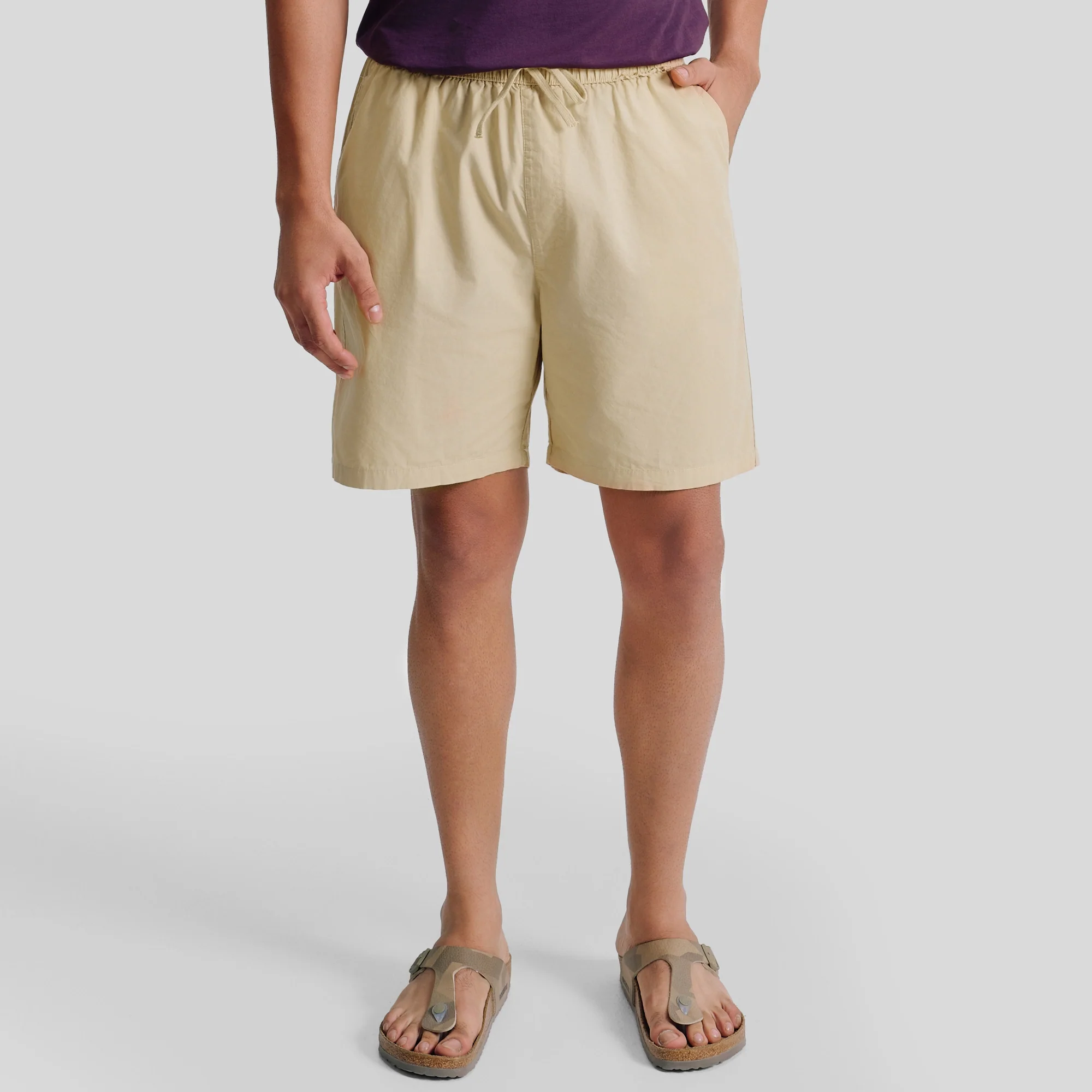 Zen Cotton Easy Shorts Dune Brown - Image 2