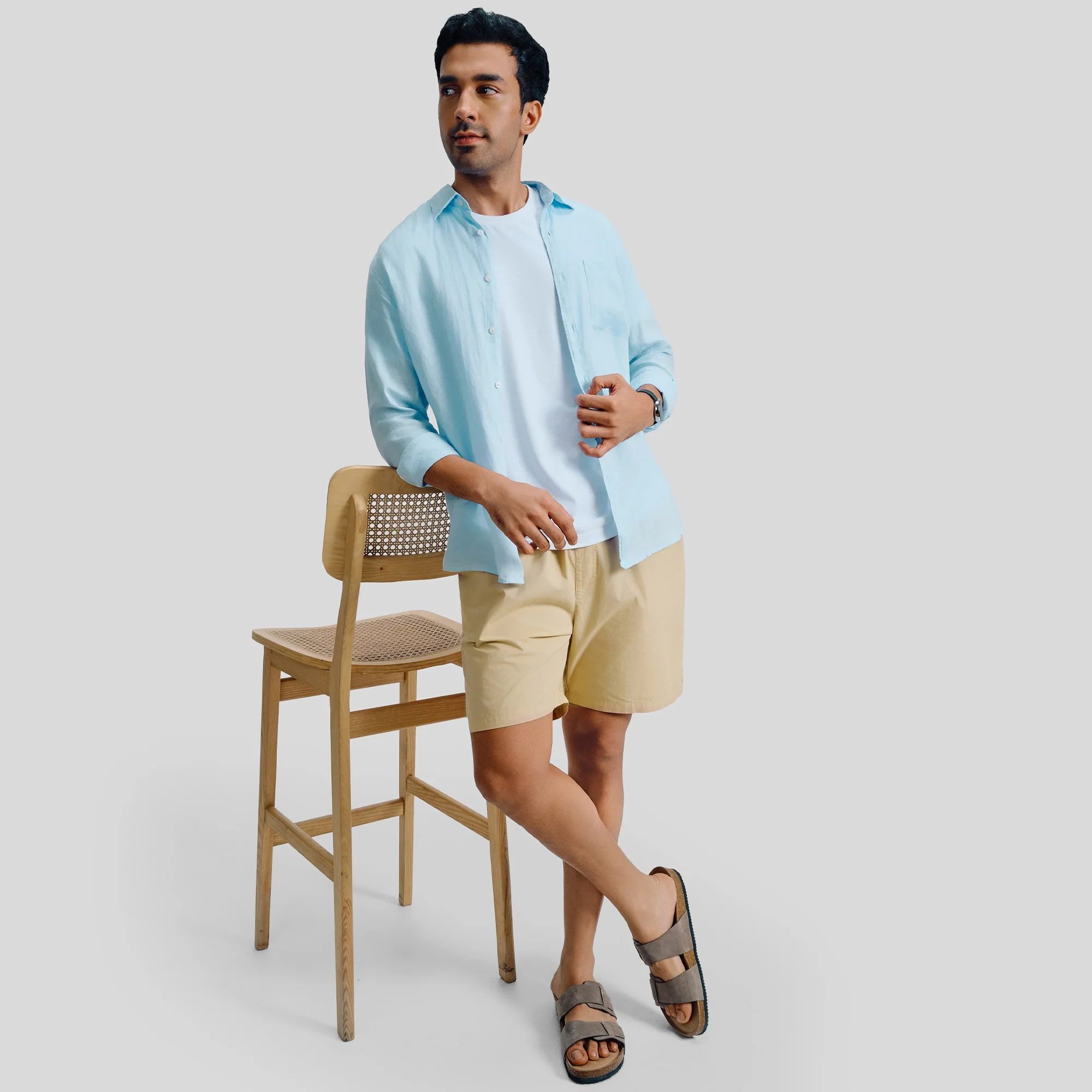Zen Cotton Easy Shorts Dune Brown - Image 3