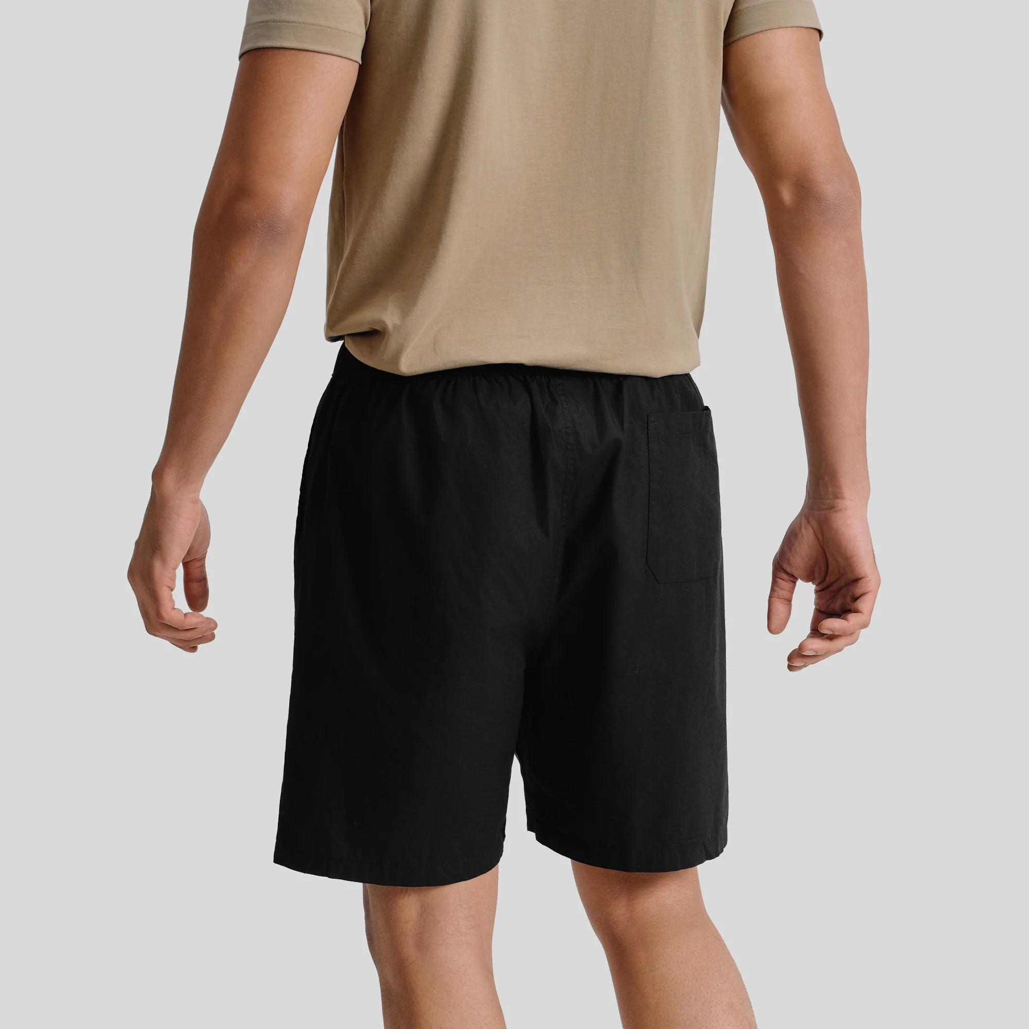 Zen Cotton Easy Shorts Pitch Black - Image 4
